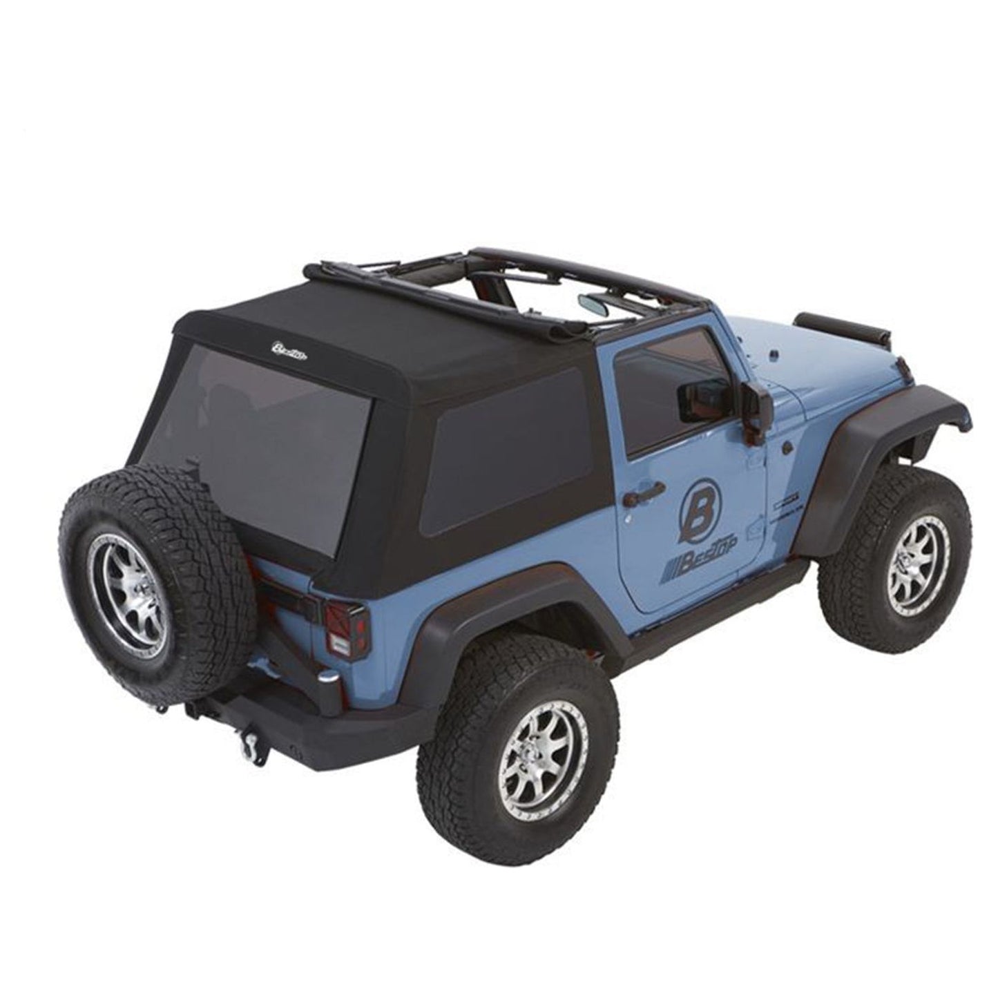 Bestop Trektop GlideSlantback Soft Top Black Twill 2 Piece I 54922-17