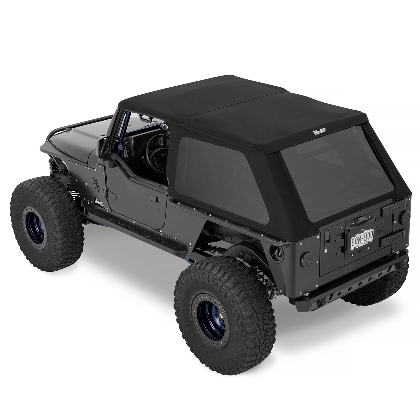 Bestop Trektop Slantback Soft Top Black Twill I 56821-17