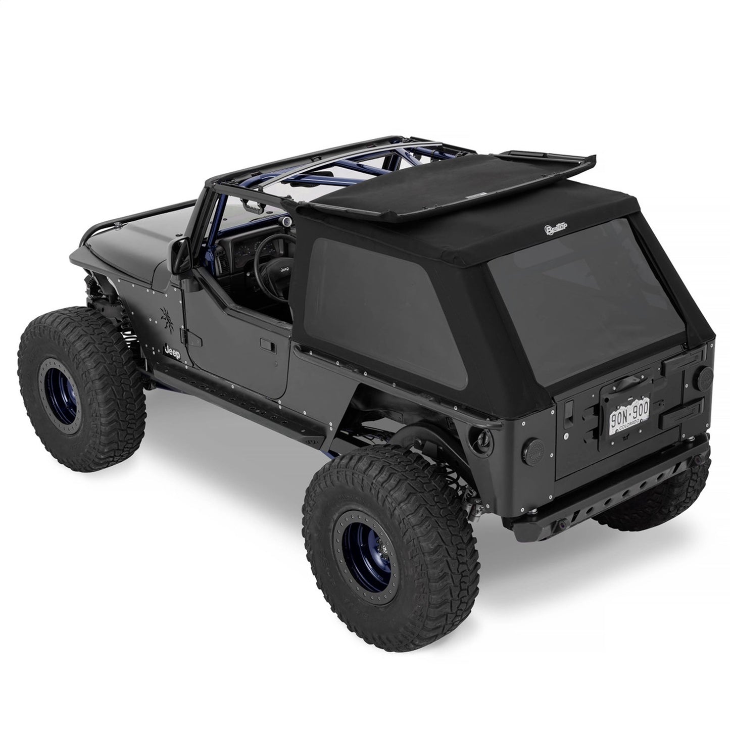 Bestop Trektop Slantback Soft Top Black Twill I 56821-17