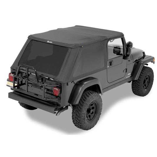 Bestop Trektop Slantback Soft Top Black Diamond No Doors Included Tinted Side/Rear Windows I 56821-35