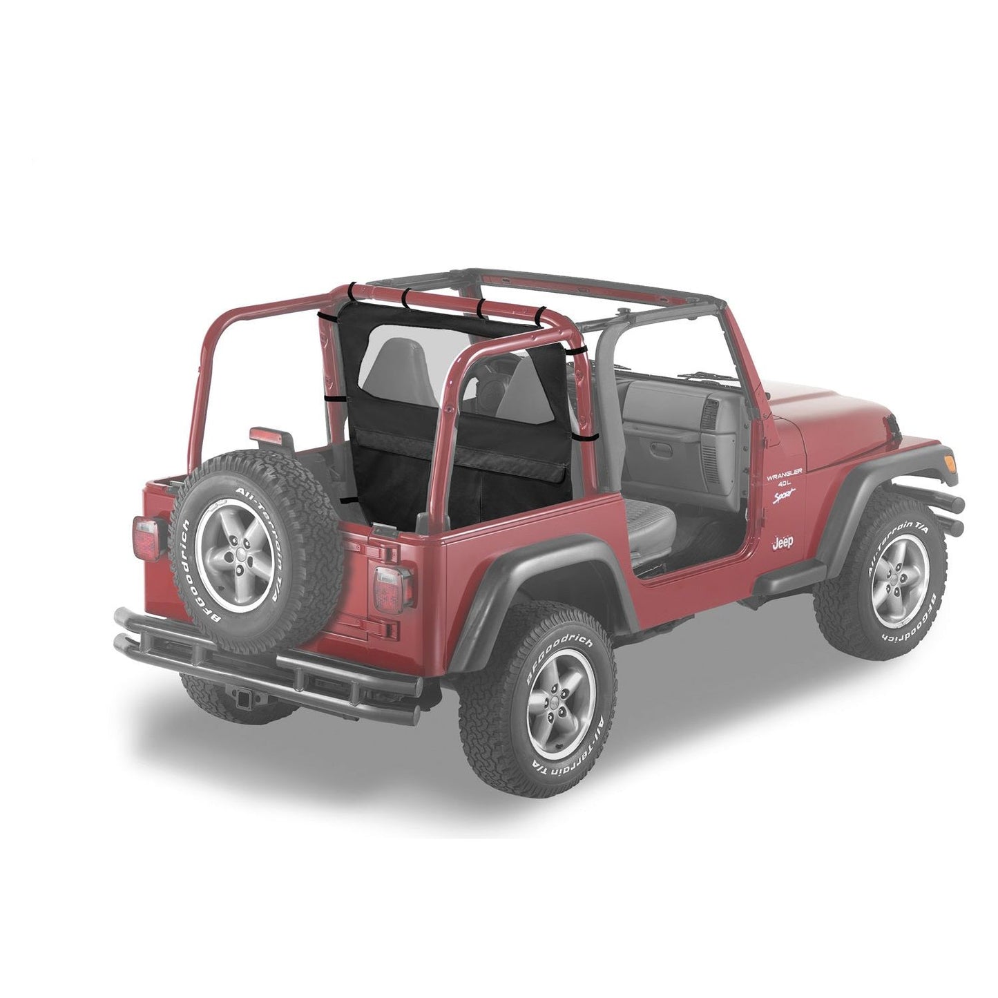 Bestop Windjammer Wind Screen Black Diamond Standard Style I 80032-35