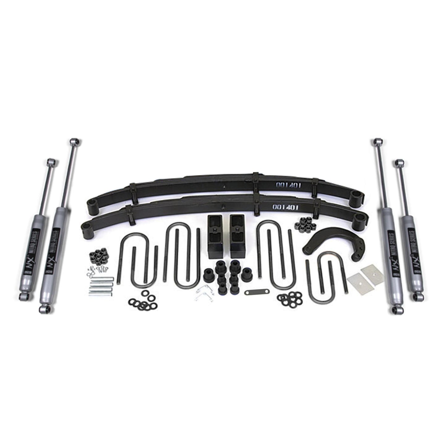 BDS Suspension | 4 Inch Leaf Spring Lift Kit Chevy/GMC 1/2 Ton Truck/SUV 73-76 4WD With Fox Shocks | BDS113FS