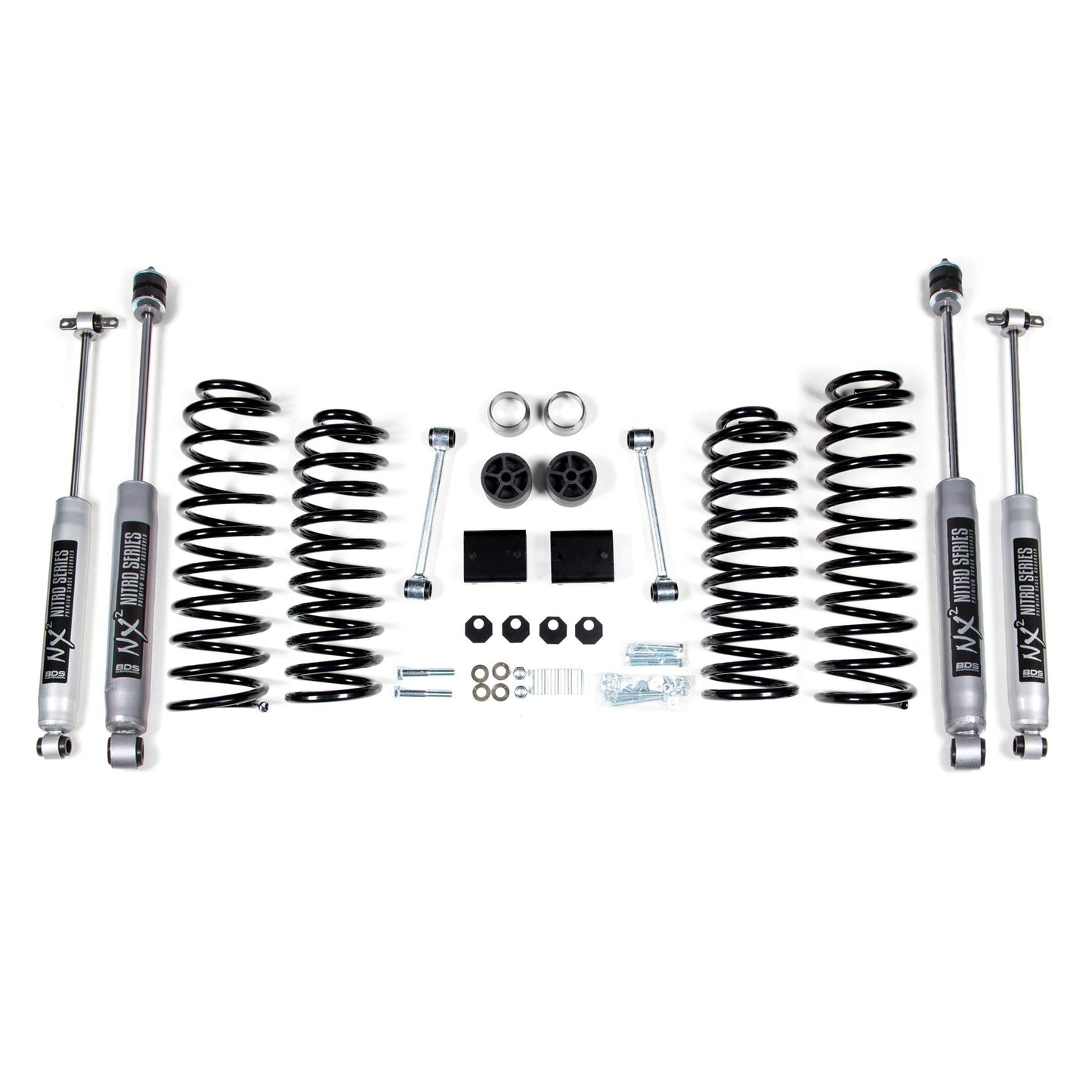 BDS Suspension | 2 Inch Lift Kit Coil Spring Jeep Wrangler JK 12-18 4-Door Fox 2.0 Performance Shocks | BDS1430FS