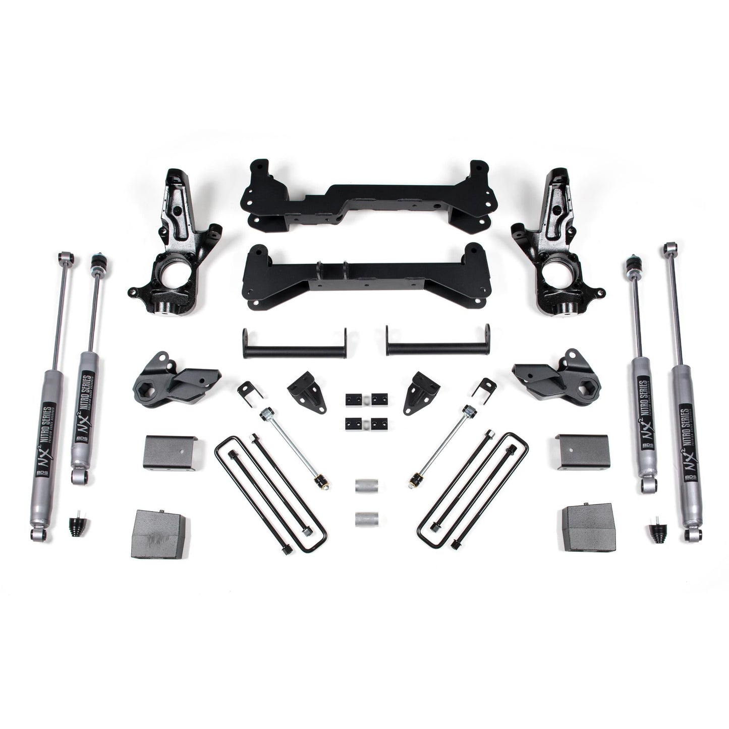 BDS Suspension | 7 Inch Lift Kit Silverado/Sierra 2500HD 01-10 2WD Carrier Below Crossmember W/Fox 2.0 Performance Shocks | BDS150FS