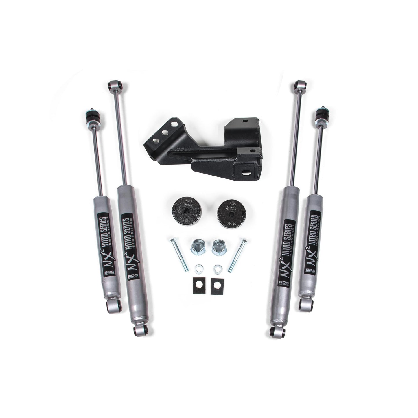 BDS Suspension | 2 Inch Leveling Kit Coil Spacer Ford F250/F350 Super Duty 17-22 4WD Fox 2.0 Performance Shocks | BDS1519FS
