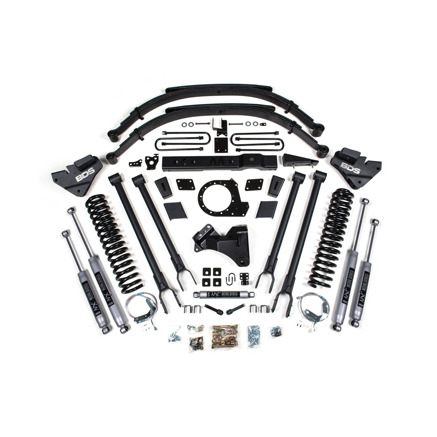 BDS Suspension | 8 Inch Lift Kit 4-Link Conversion Ford F250/F350 Super Duty 17-19 4WD Diesel Fox 2.0 Performance Shocks | BDS1541FS