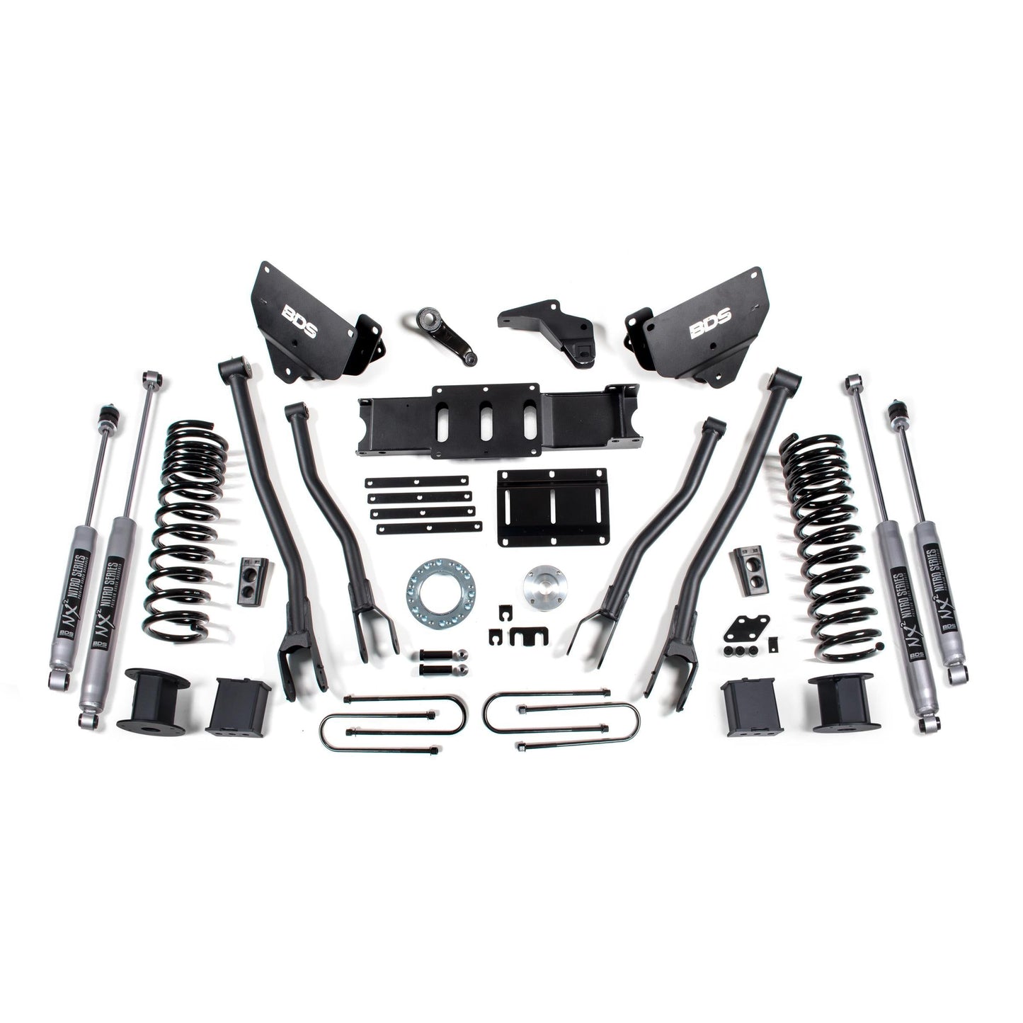 BDS Suspension | 6 Inch Lift Kit w/ 4-Link Ram 3500 w/ Rear Air Ride 13-18 4WD Diesel 6 Bolt Indexing Ring Fox 2.0 Performance Shocks | BDS1648FS