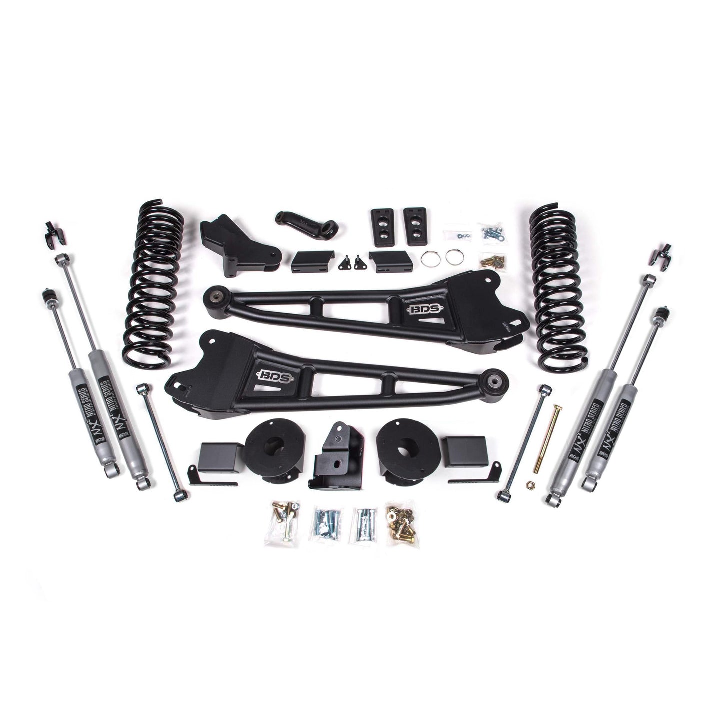 BDS Suspension | 4 Inch Lift Kit w/ Radius Arm Ram 2500 w/ Rear Air Ride 14-18 4WD Gas Fox 2.0 Performance Shocks | BDS1774FS