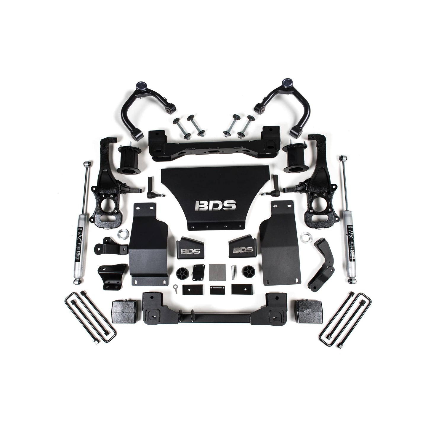 BDS Suspension | 6 Inch Lift Kit Silverado/Sierra 1500 19-24 4WD Gas Strut Spacer Fox 2.0 Performance | BDS1801FS