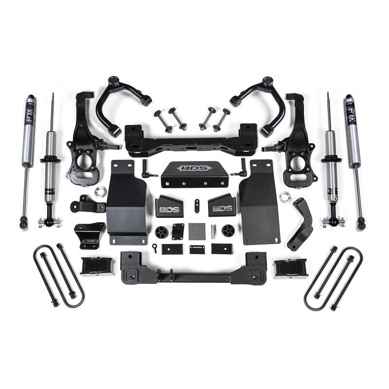 BDS Suspension | 2025 Silverado/Sierra 1500 4WD 4 Inch Suspension Lift Kit 3.0 Diesel / 2.7 Gas 3 Inch Rear Block Fox 2.0 IFP PS Snap Ring Strut Front Fox 2.0 IFP PS Rear BDS Suspension | BDS1853FSR