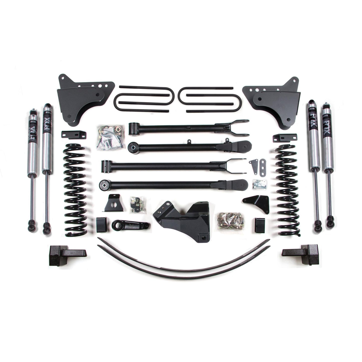 BDS Suspension | 6 Inch Lift Kit w/ 4-Link Ford F250/F350 Super Duty 05-07 4WD Diesel 3 Inch Block Plus Add A Leaf Without Overload FOX 2.0 Performance | BDS355FS