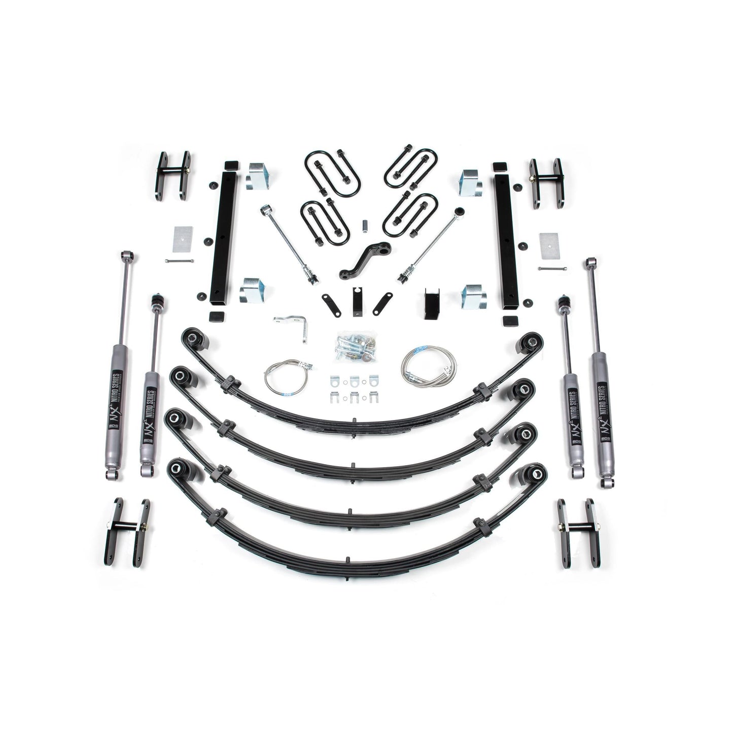 BDS Suspension | 4.5 Inch Lift Kit Jeep Wrangler YJ 87-95 Heavy Duty Leaf Spring NX2 Nitro | BDS412H
