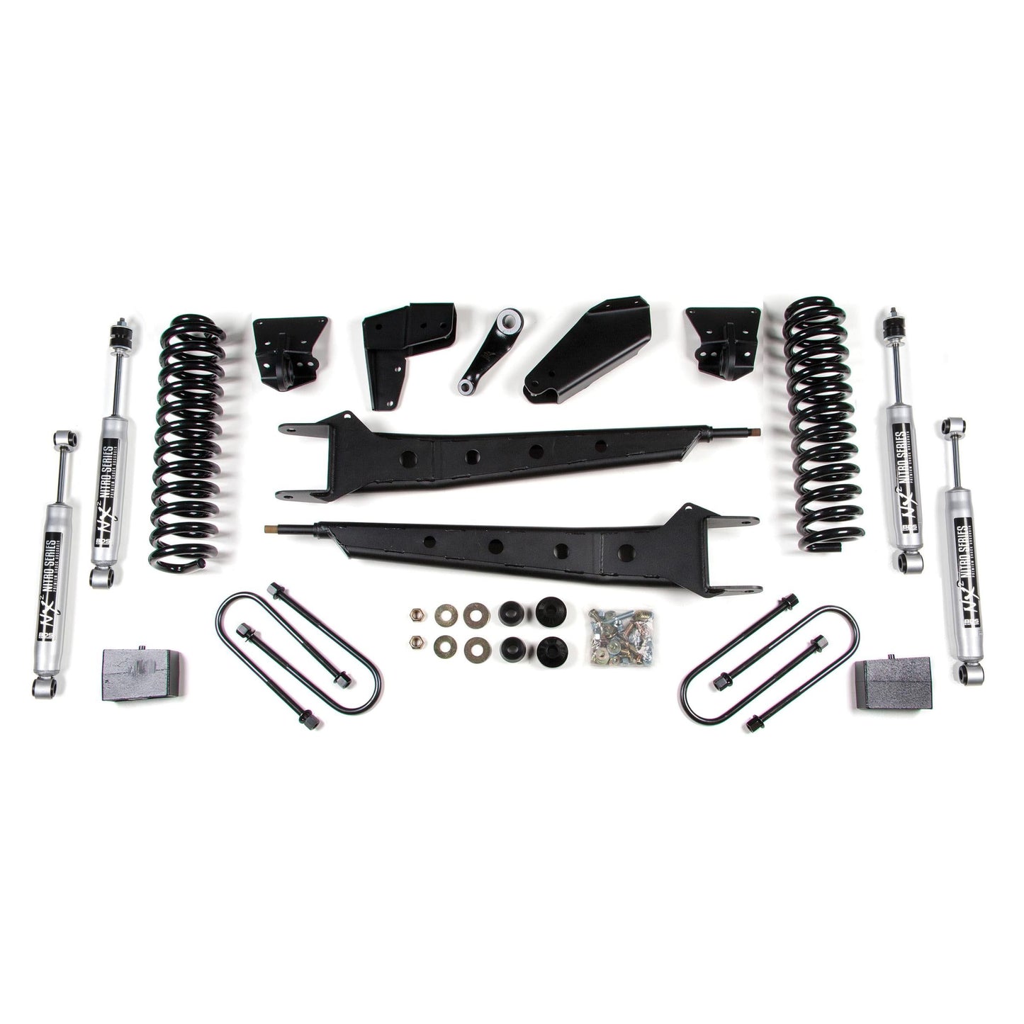 BDS Suspension | 6 Inch Lift Kit w/ Radius Arm Ford F100/F150 80-96 4WD 4 Inch Block with Add A Leaf NX2 Nitro | BDS510H