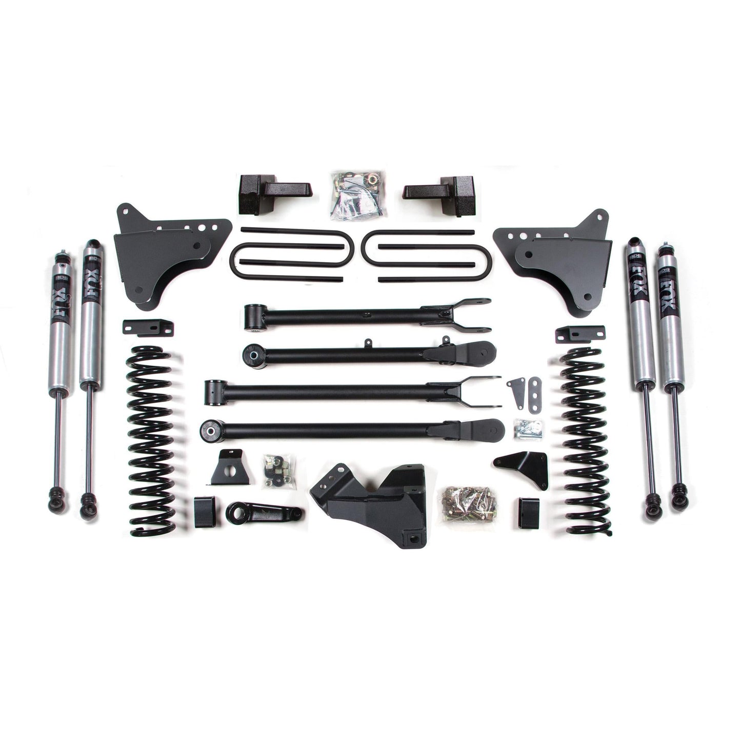BDS Suspension | 6 Inch Lift Kit w/ 4-Link Ford F250/F350 Super Duty 08-10 4WD Gas Block Without Factory Overload FOX 2.0 Performance | BDS564FS