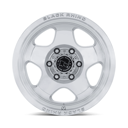 Black Rhino BR031 SOL Gloss Silver W/ Machined Face wheel with a clean five-spoke design and concave lip.