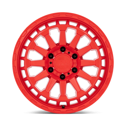 Black Rhino RAID Gloss Red wheel featuring concave multi-spoke design and rugged finish.