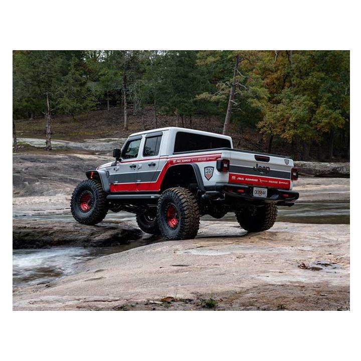 Bushwacker Flat Style Fender Flares for 2022-C Jeep Gladiator - Crew Cab - 10926-07