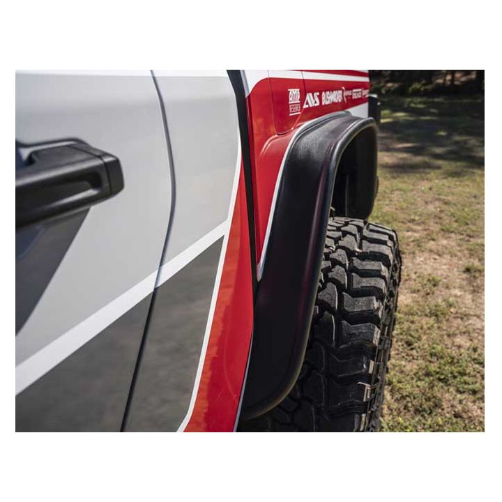 Bushwacker Flat Style Fender Flares for 2022-C Jeep Gladiator - Crew Cab - 10926-07