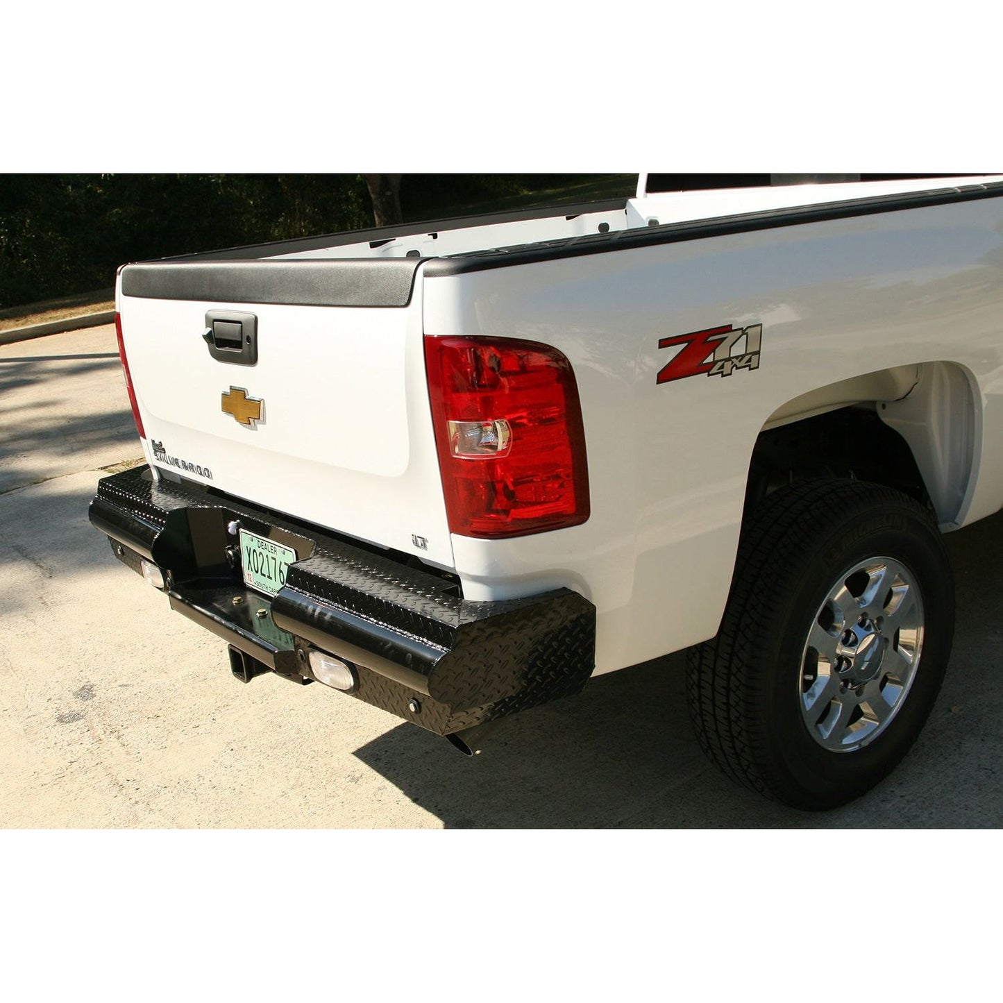 Fab Fours Black Steel Ranch Rear Bumper 2 Stage Black Powder Coated l CH08-T1450-1