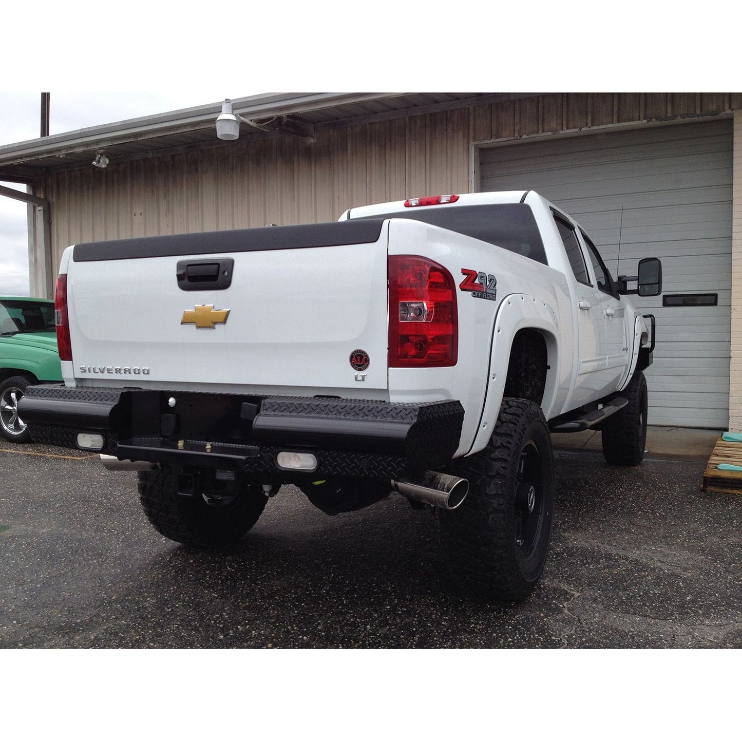 Fab Fours Black Steel Ranch Rear Bumper 2 Stage Black Powder Coated l CH11-T2150-1