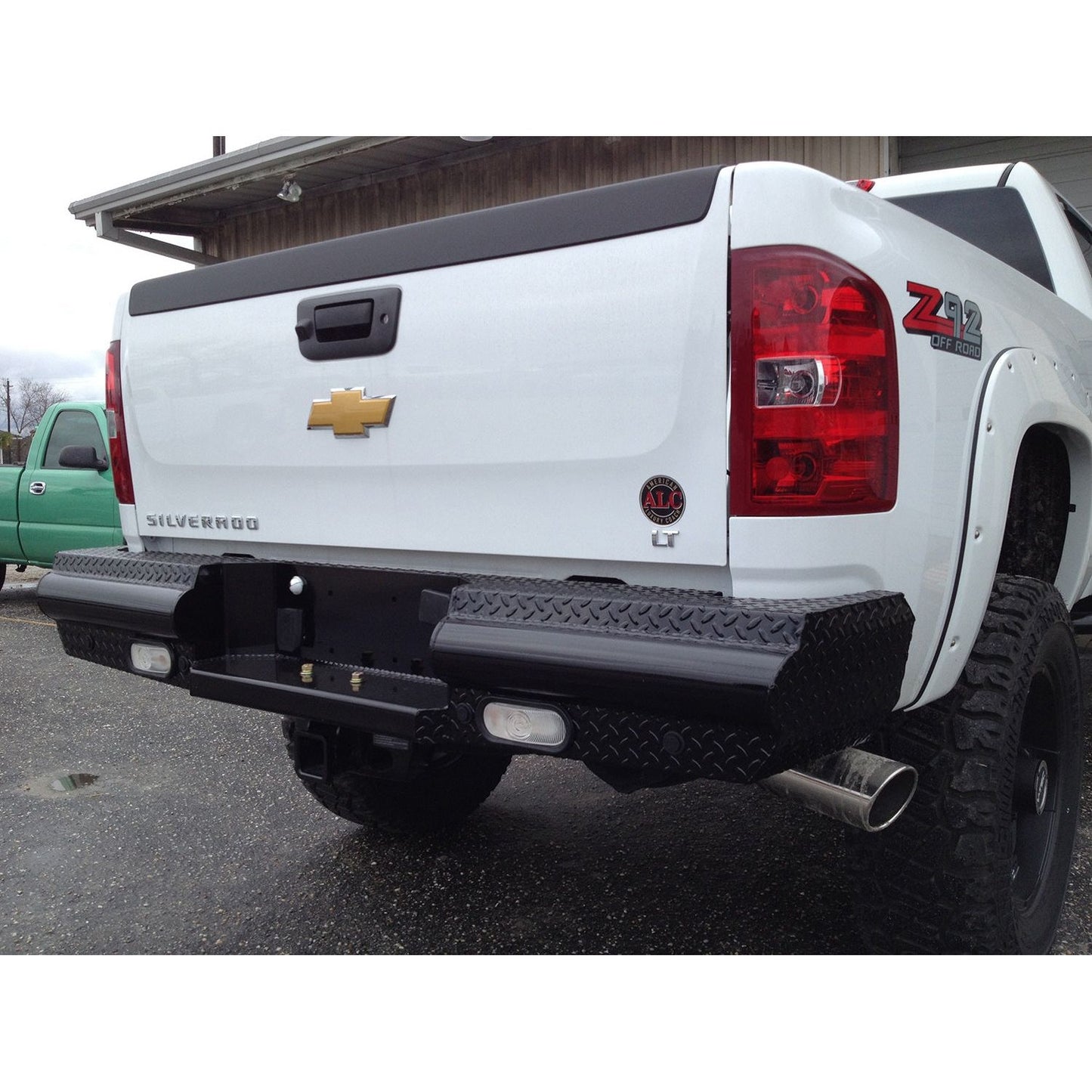 Fab Fours Black Steel Ranch Rear Bumper 2 Stage Black Powder Coated l CH11-T2150-1