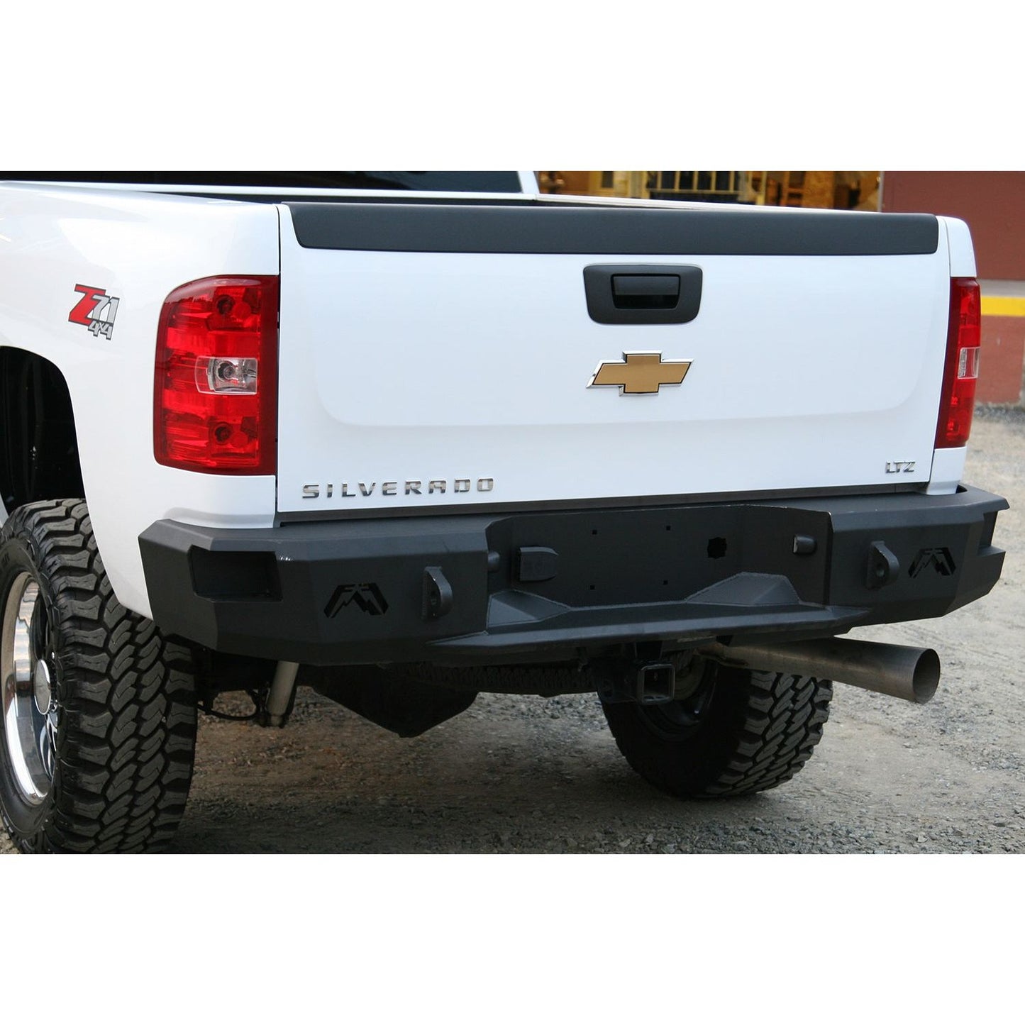 Fab Fours Heavy Duty Rear Bumper 2 Stage Black Powder Coated Incl. 0.75 in. D-Ring Mount l CH11-W2151-1