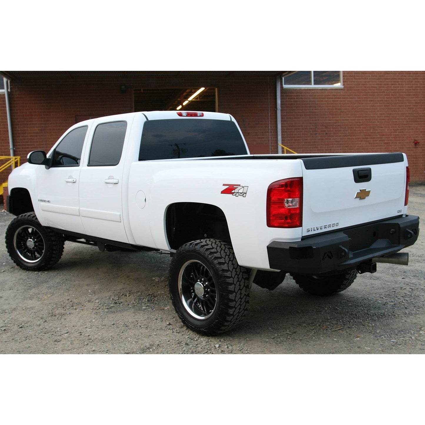 Fab Fours Heavy Duty Rear Bumper 2 Stage Black Powder Coated Incl. 0.75 in. D-Ring Mount l CH11-W2151-1