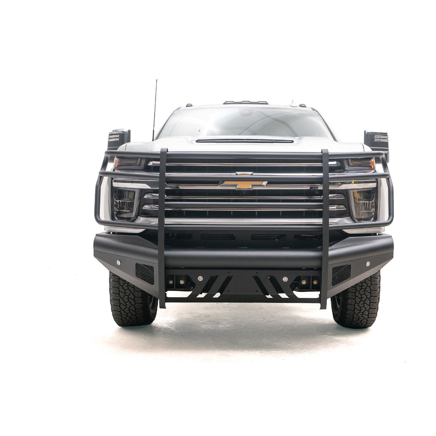 Fab Fours Elite Front Bumper w/Full Guard And Tow Hooks Steel Black l CH20-Q4960-1
