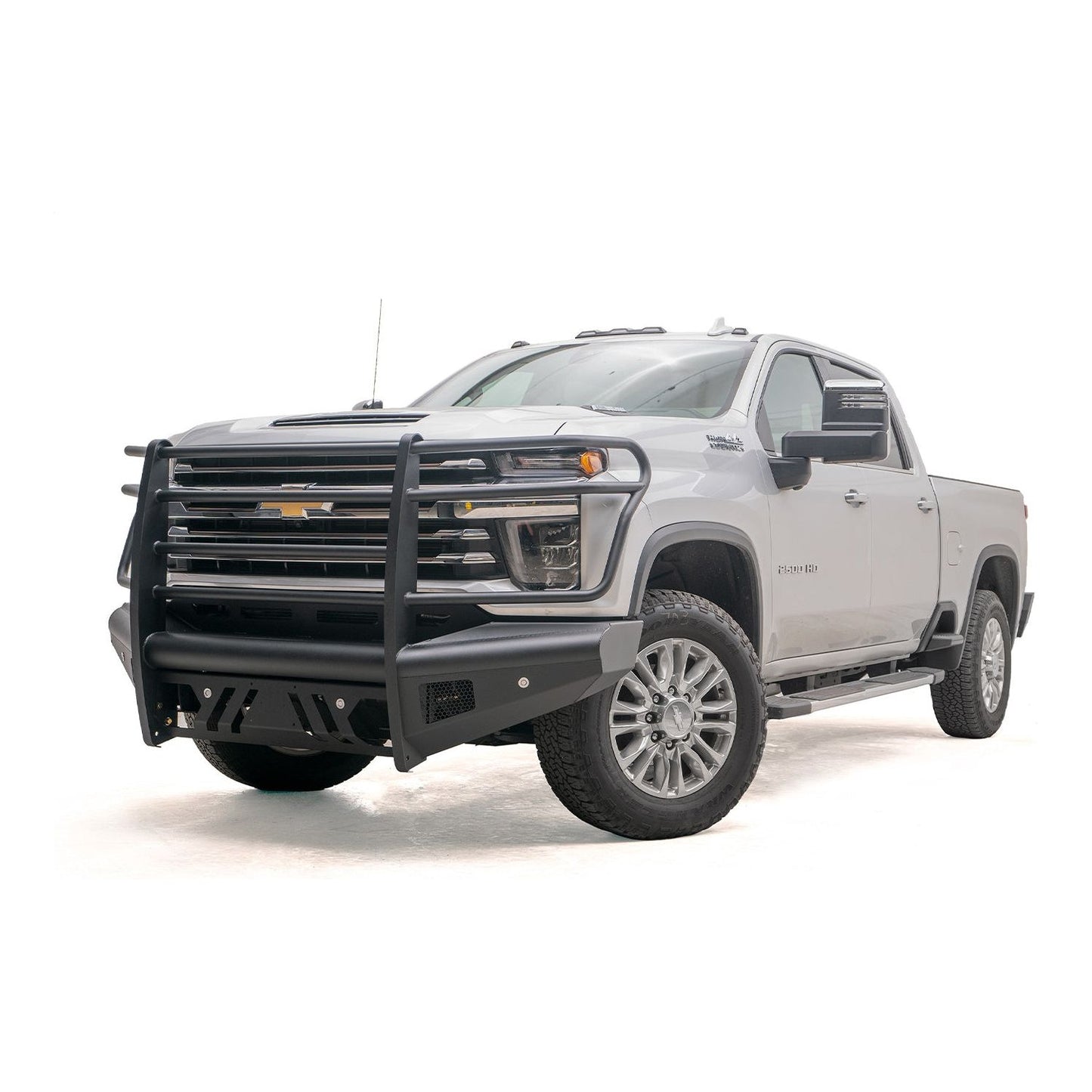 Fab Fours Elite Front Bumper w/Full Guard And Tow Hooks Steel Black l CH20-Q4960-1