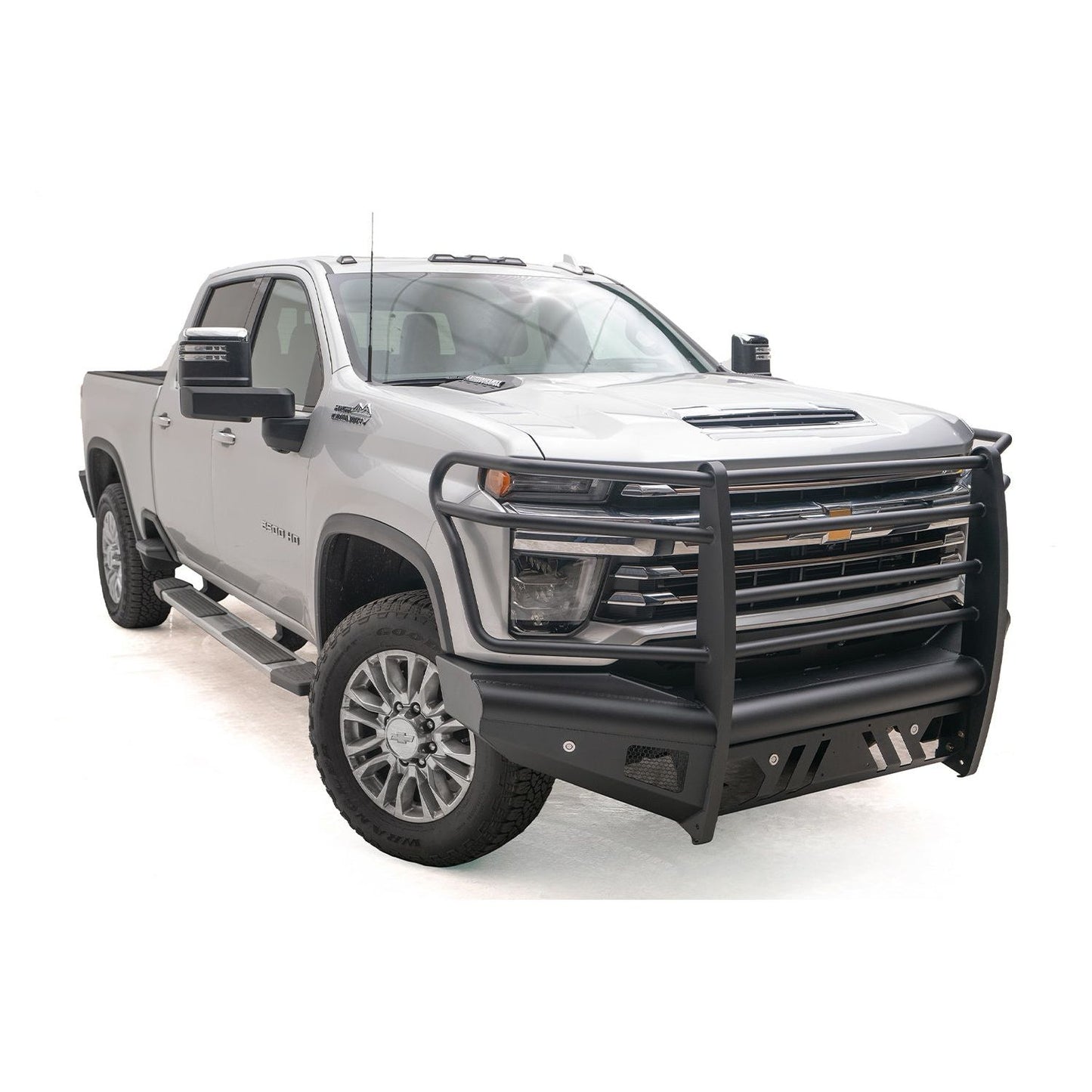 Fab Fours Elite Front Bumper w/Full Guard And Tow Hooks Steel Black l CH20-Q4960-1