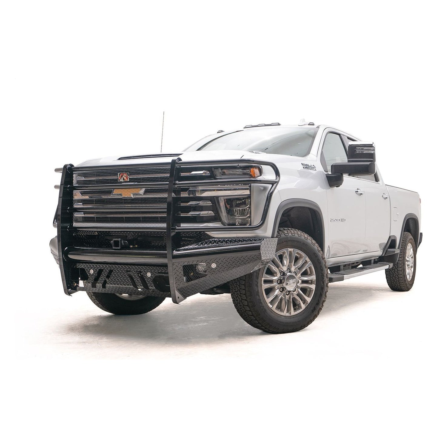 Fab Fours Black Steel Front Ranch Bumper w/Full Guard And Tow Hooks Steel Black l CH20-S4960-1