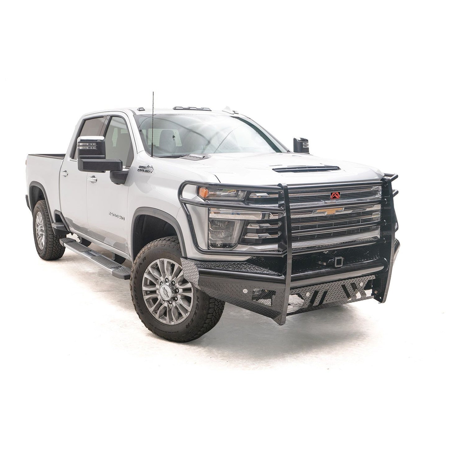 Fab Fours Black Steel Front Ranch Bumper w/Full Guard And Tow Hooks Steel Black l CH20-S4960-1