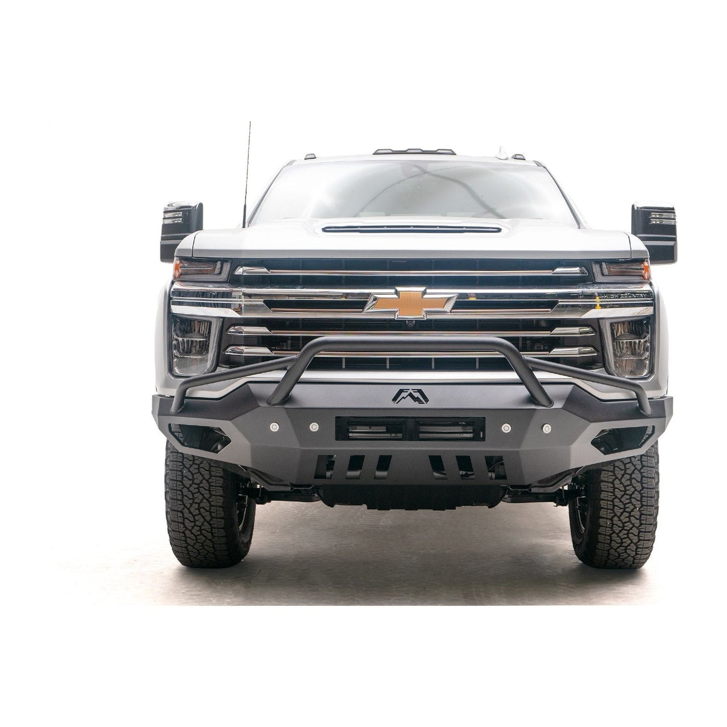 Fab Fours Vengeance Front Bumper 2 Stage Black Powder Coated w/Pre Runner Guard l CH20-V4952-1