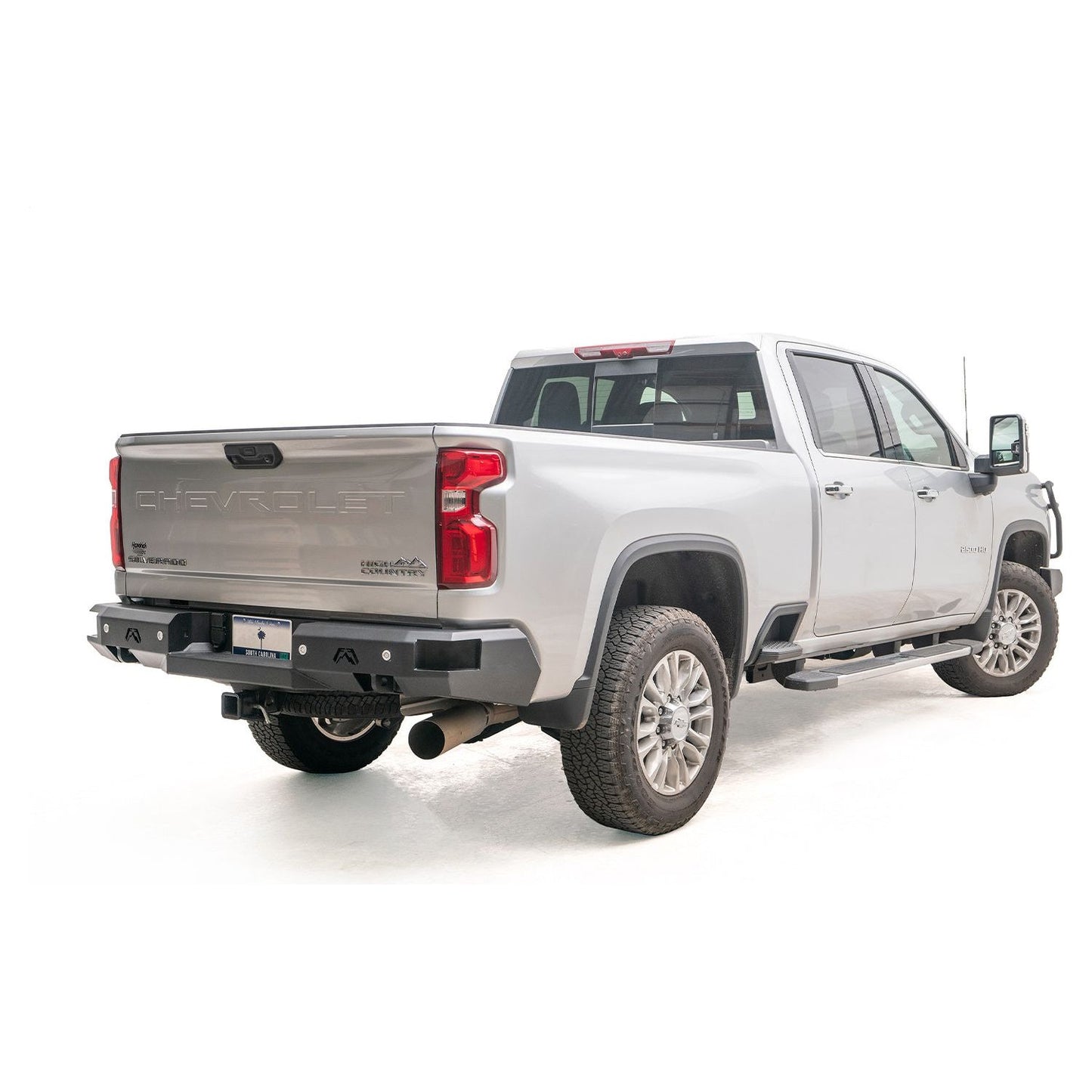 Fab Fours Premium Rear Bumper 2 Stage Black Powder Coat l CH20-W4951-1