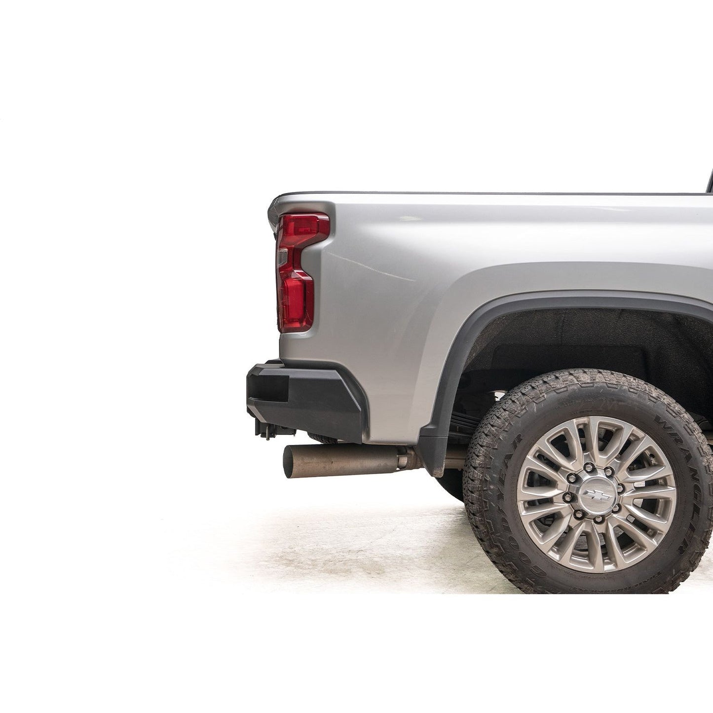 Fab Fours Premium Rear Bumper 2 Stage Black Powder Coat l CH20-W4951-1