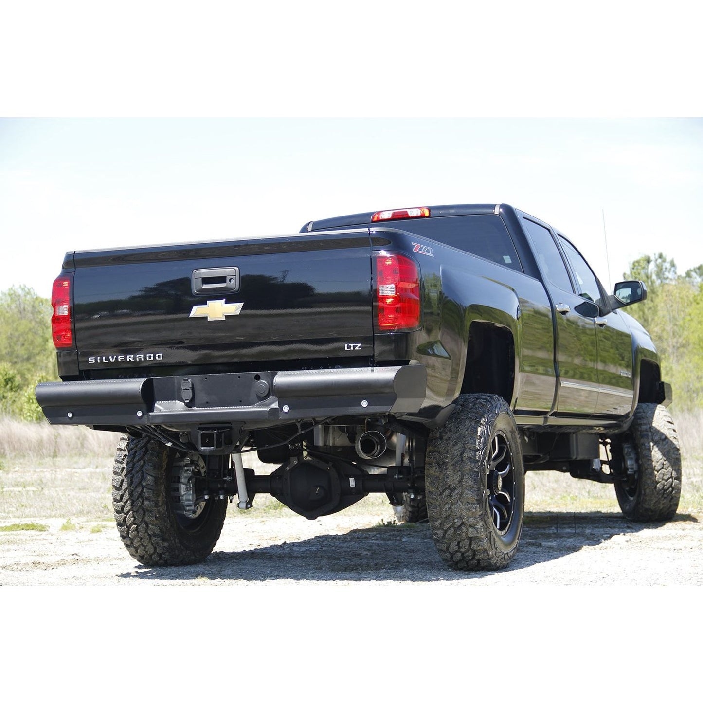 Fab Fours Elite Rear Bumper 2 Stage Black Powder Coated l CH99-U1250-1