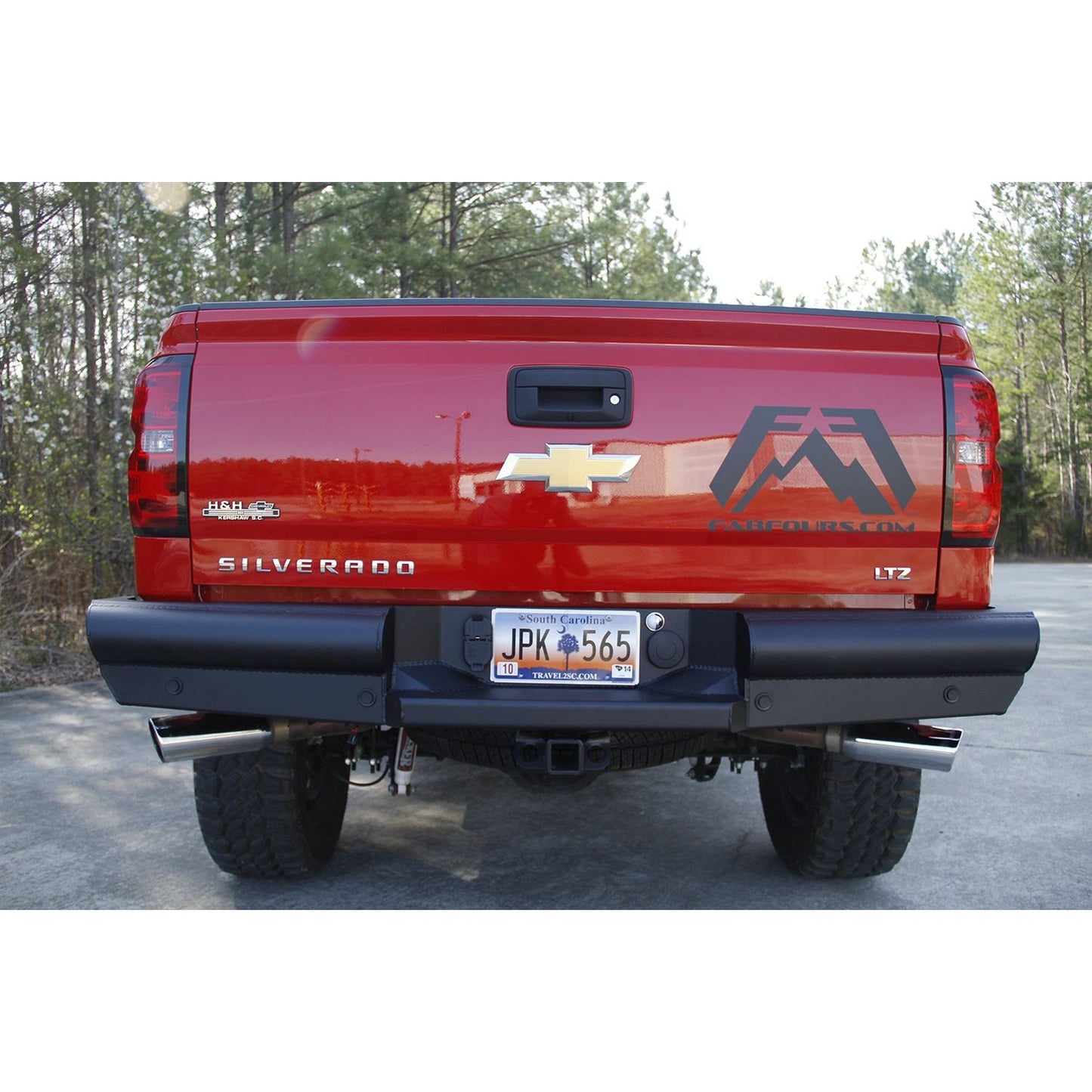 Fab Fours Elite Rear Bumper 2 Stage Black Powder Coated l CS14-U3150-1