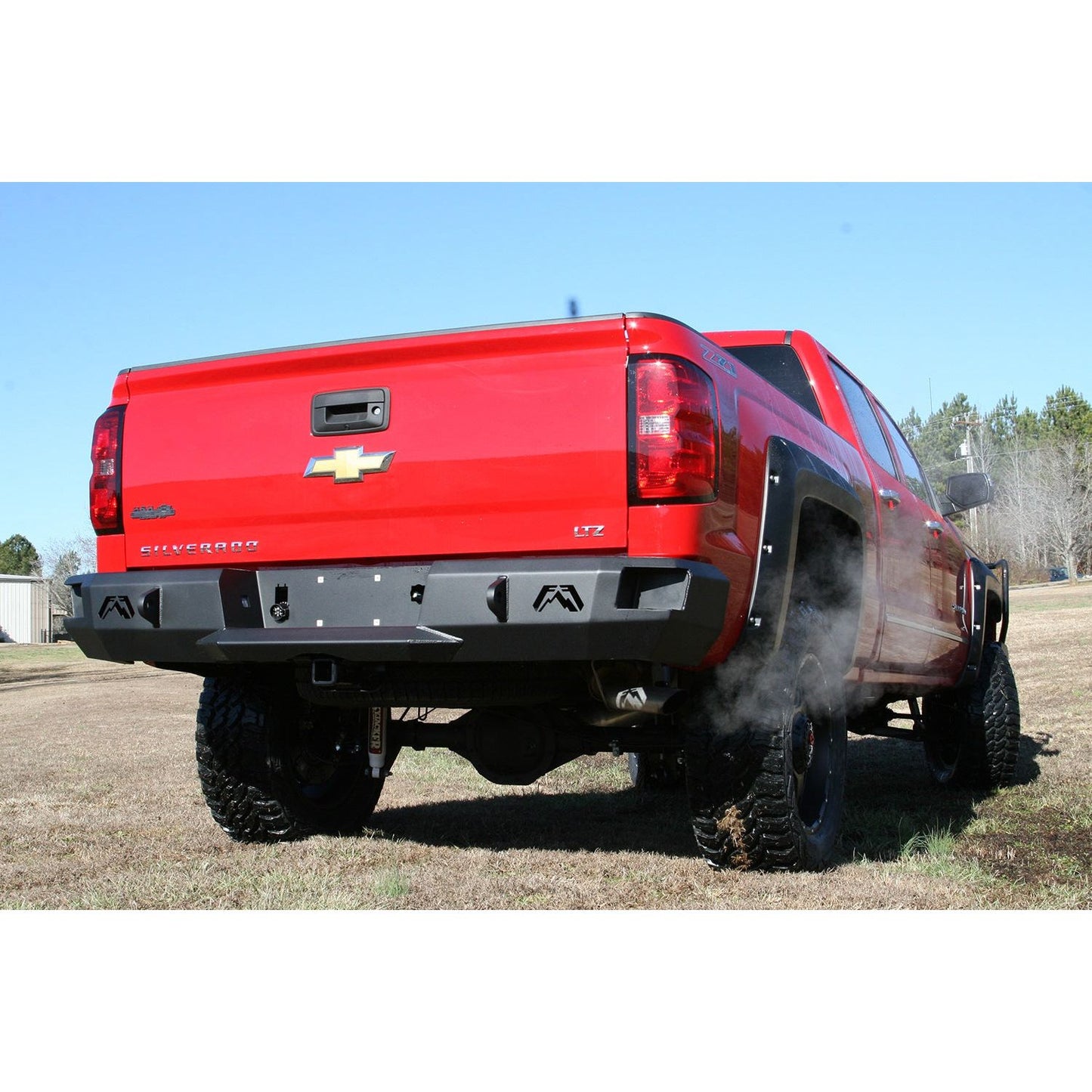 Fab Fours Heavy Duty Rear Bumper 2 Stage Black Powder Coated Incl. 0.75 in. D-Ring Mount l CS14-W3150-1