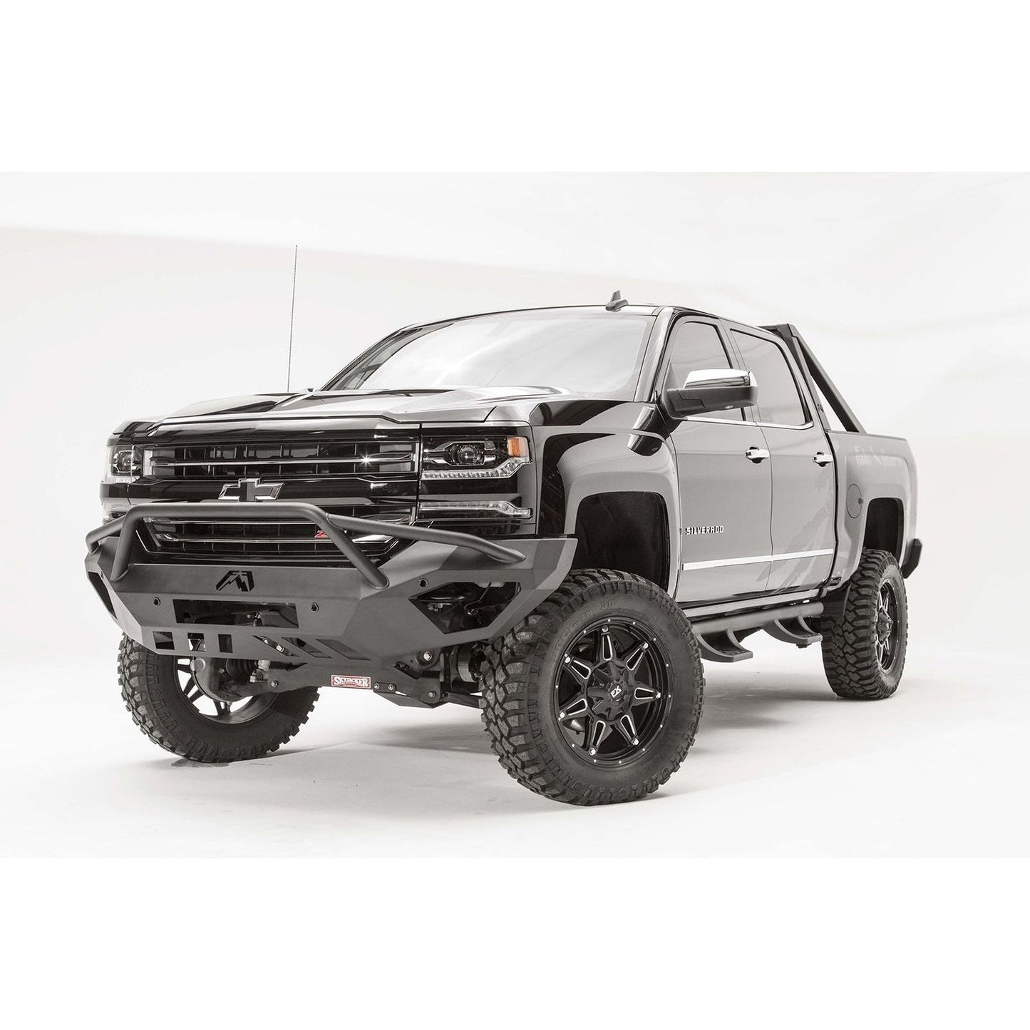 Fab Fours Vengeance Front Bumper 2 Stage Black Powder Coated Pre-Runner Guard l CS16-D3852-1