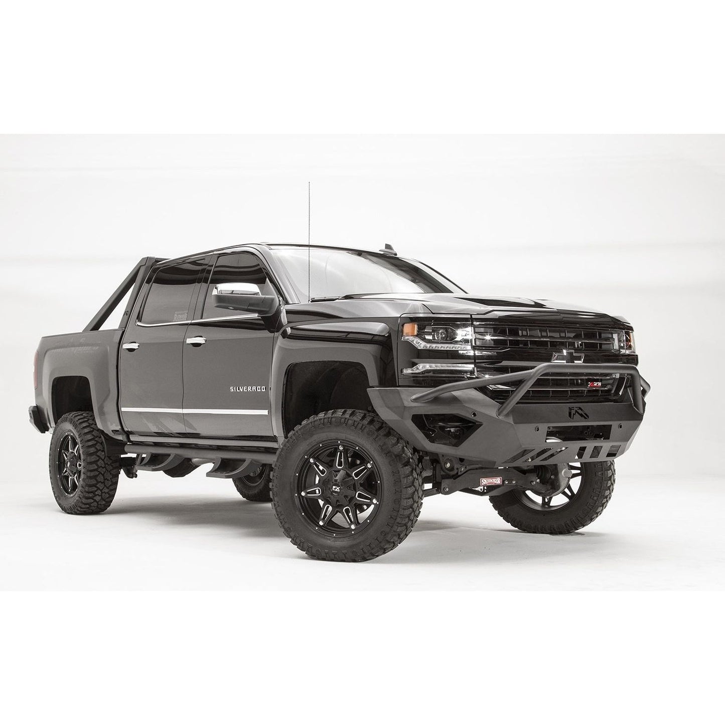 Fab Fours Vengeance Front Bumper 2 Stage Black Powder Coated Pre-Runner Guard l CS16-D3852-1