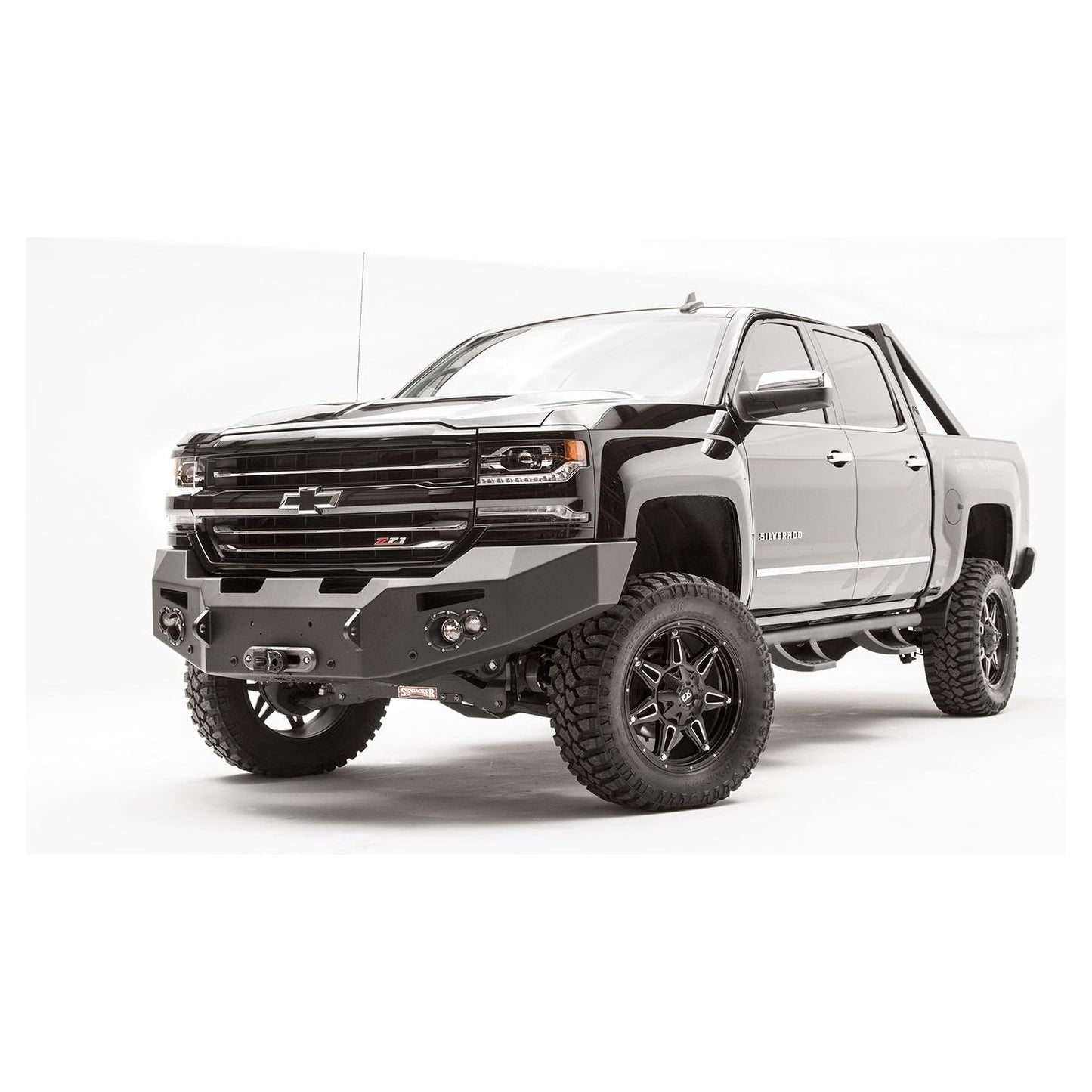 Fab Fours Premium Winch Front Bumper 2 Stage Black Powder Coated w/No Guard l CS16-F3851-1