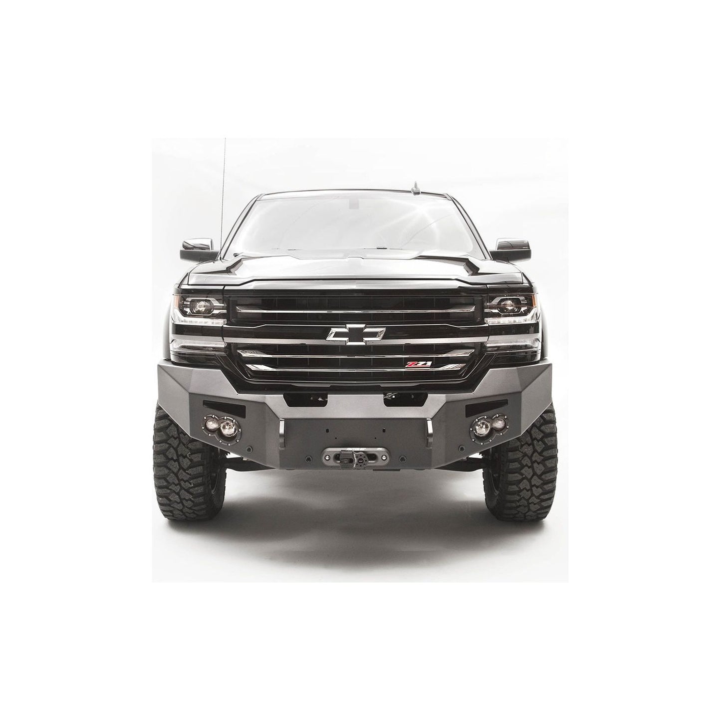 Fab Fours Premium Winch Front Bumper 2 Stage Black Powder Coated w/No Guard l CS16-F3851-1