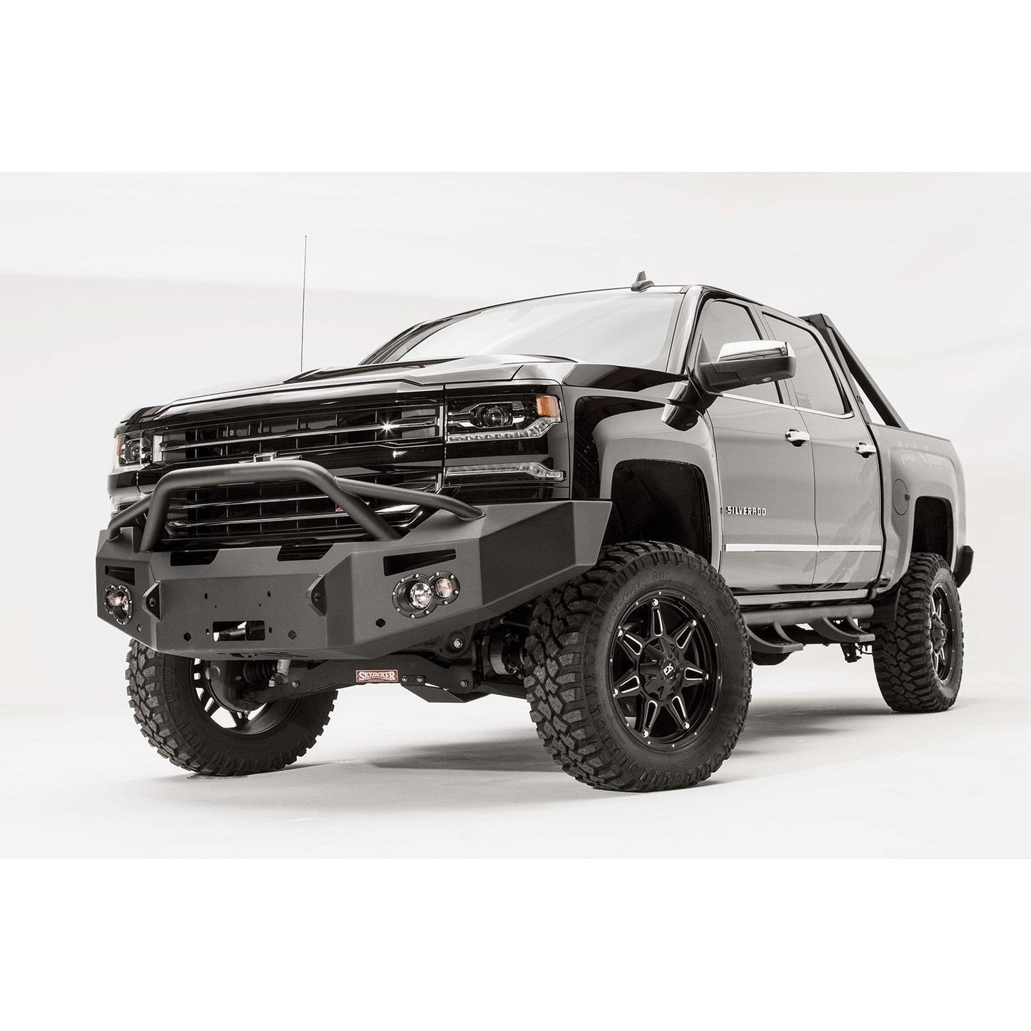 Fab Fours Premium Winch Front Bumper 2 Stage Black Powder Coated w/Pre-Runner Guard l CS16-F3852-1