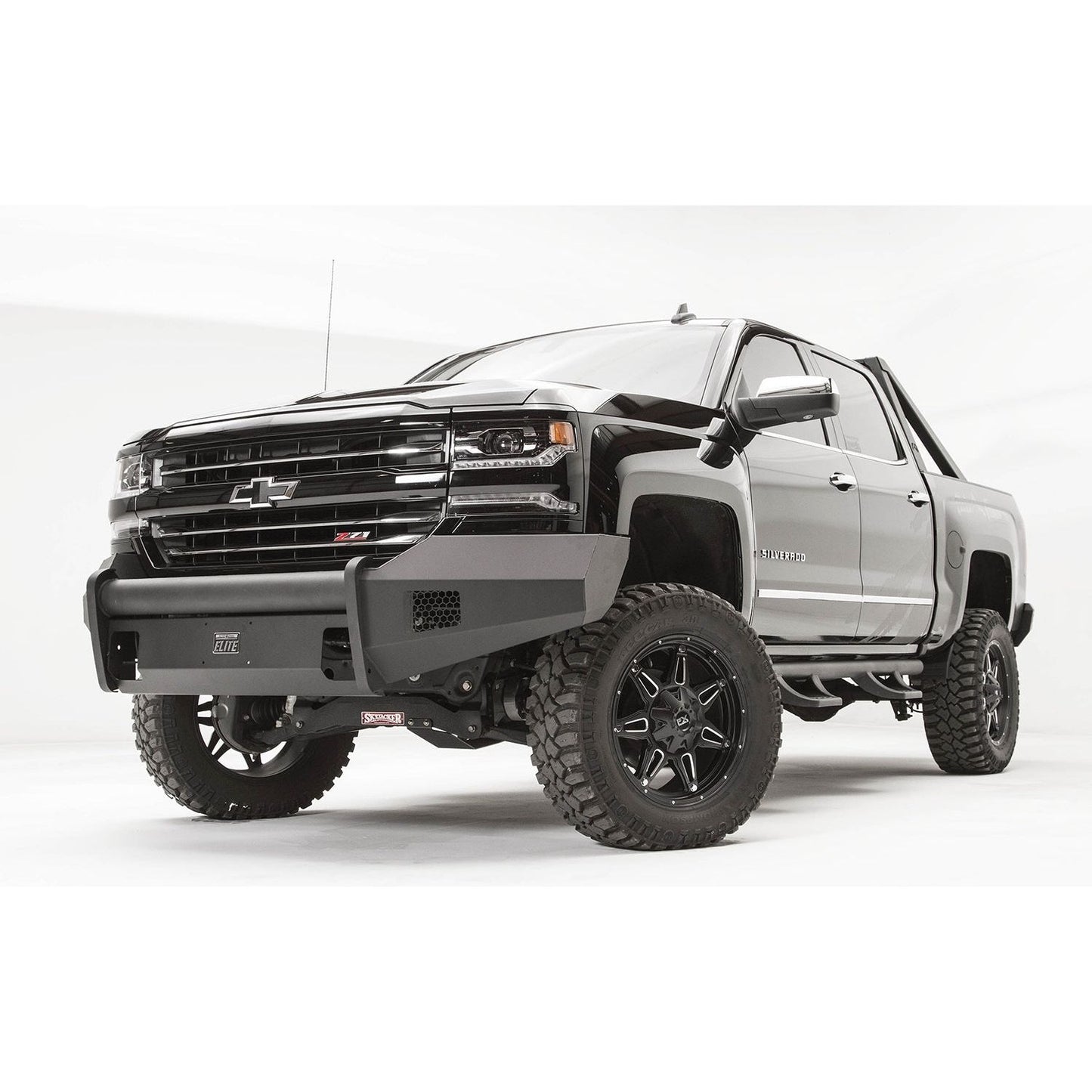 Fab Fours Elite Front Bumper 2 Stage Black Powder Coated w/No Guard l CS16-R3861-1