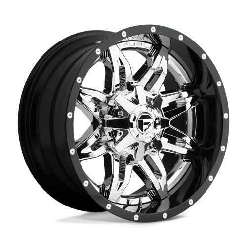 Fuel 2PC D266 LETHAL CHROME PLATED GLOSS BLACK LIP