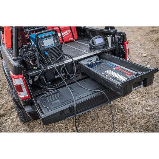 DECKED Truck Bed Organizer 21-Pres Ford F150 Aluminum 6 Ft 6 Inch w/ Pro Power Onboard  I DF9