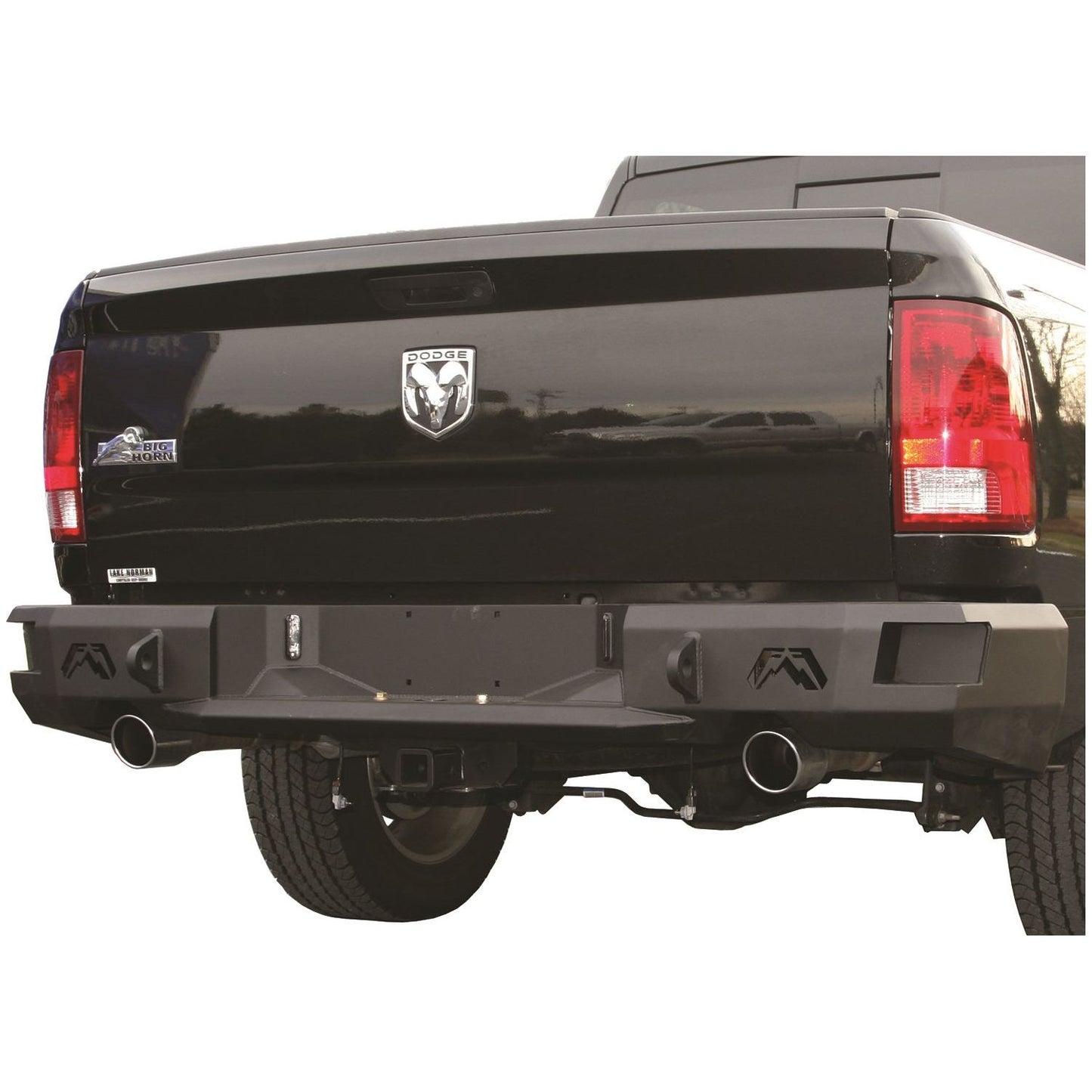 Fab Fours Heavy Duty Rear Bumper 2 Stage Black Powder Coated Incl. 0.75 in. D-Ring Mount l DR09-W2950-1