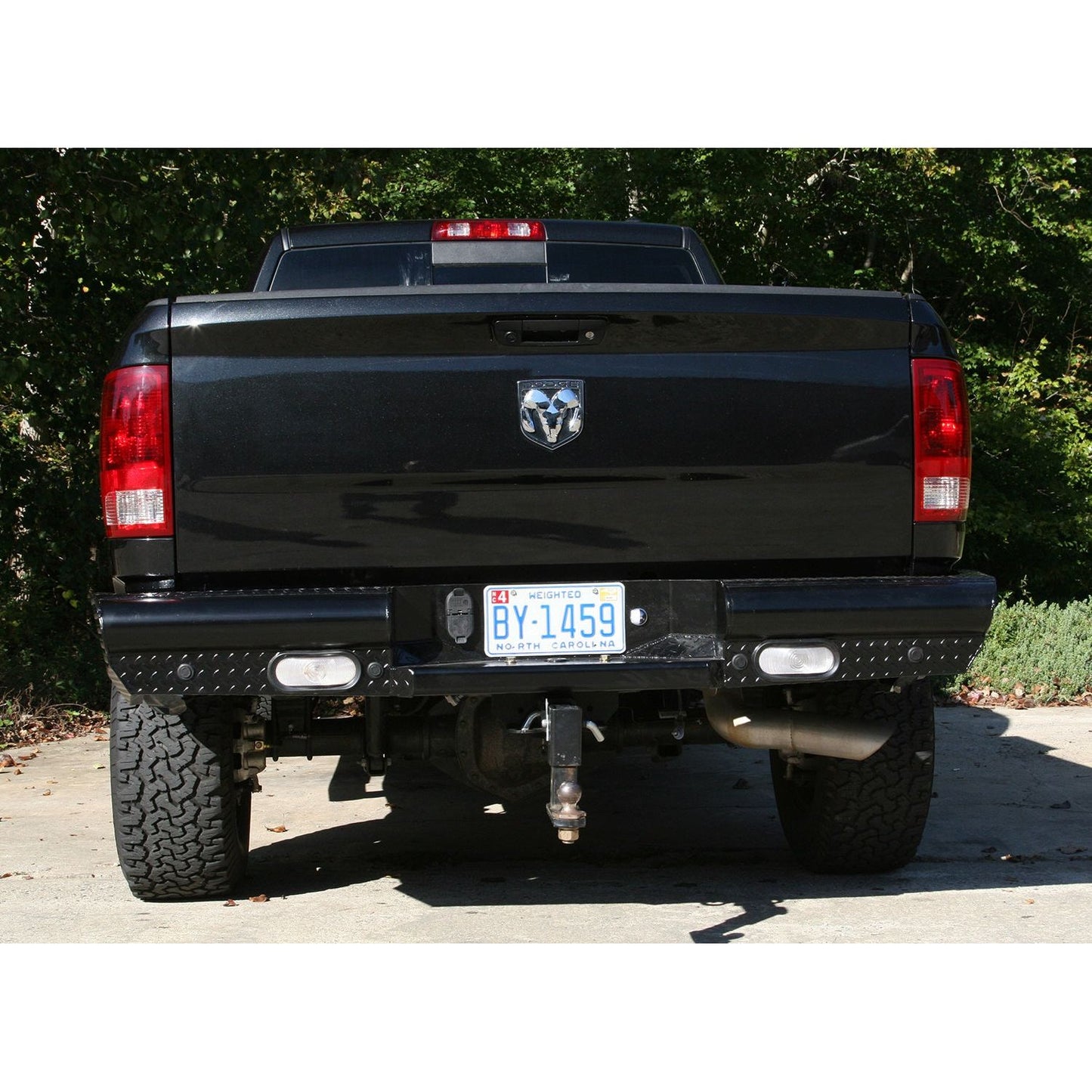 Fab Fours Black Steel Ranch Rear Bumper 2 Stage Black Powder Coated l DR10-T2950-1