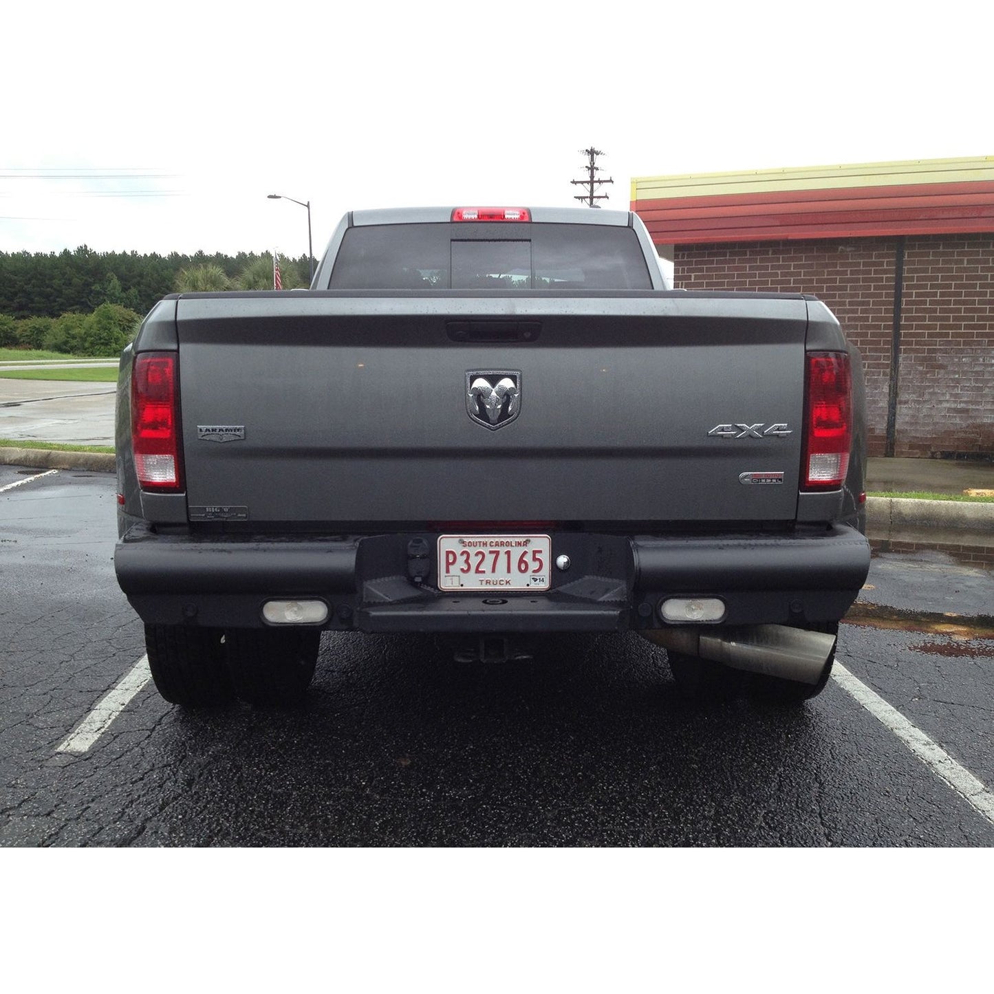 Fab Fours Elite Rear Bumper 2 Stage Black Powder Coated l DR10-U2950-1