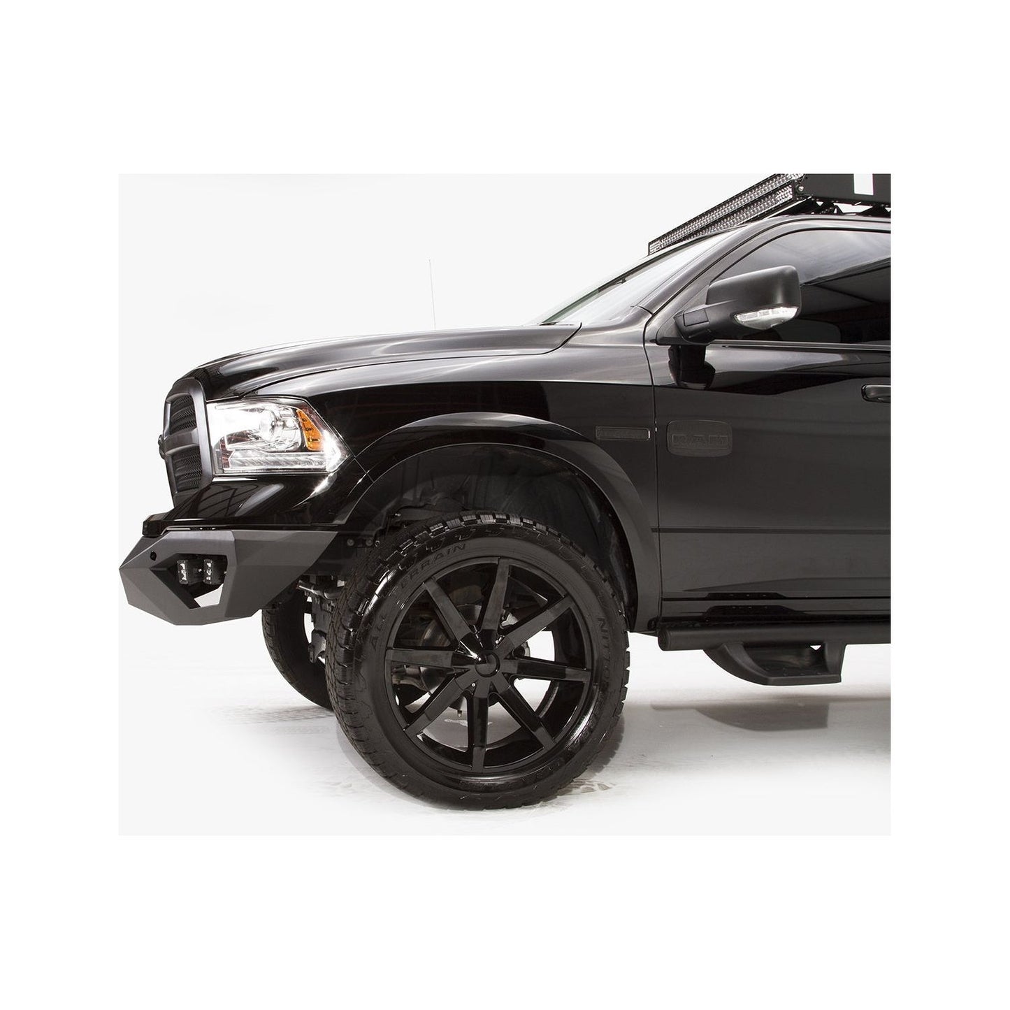 Fab Fours Vengeance Front Bumper 2 Stage Black Powder Coated No Guard l DR13-D2951-1